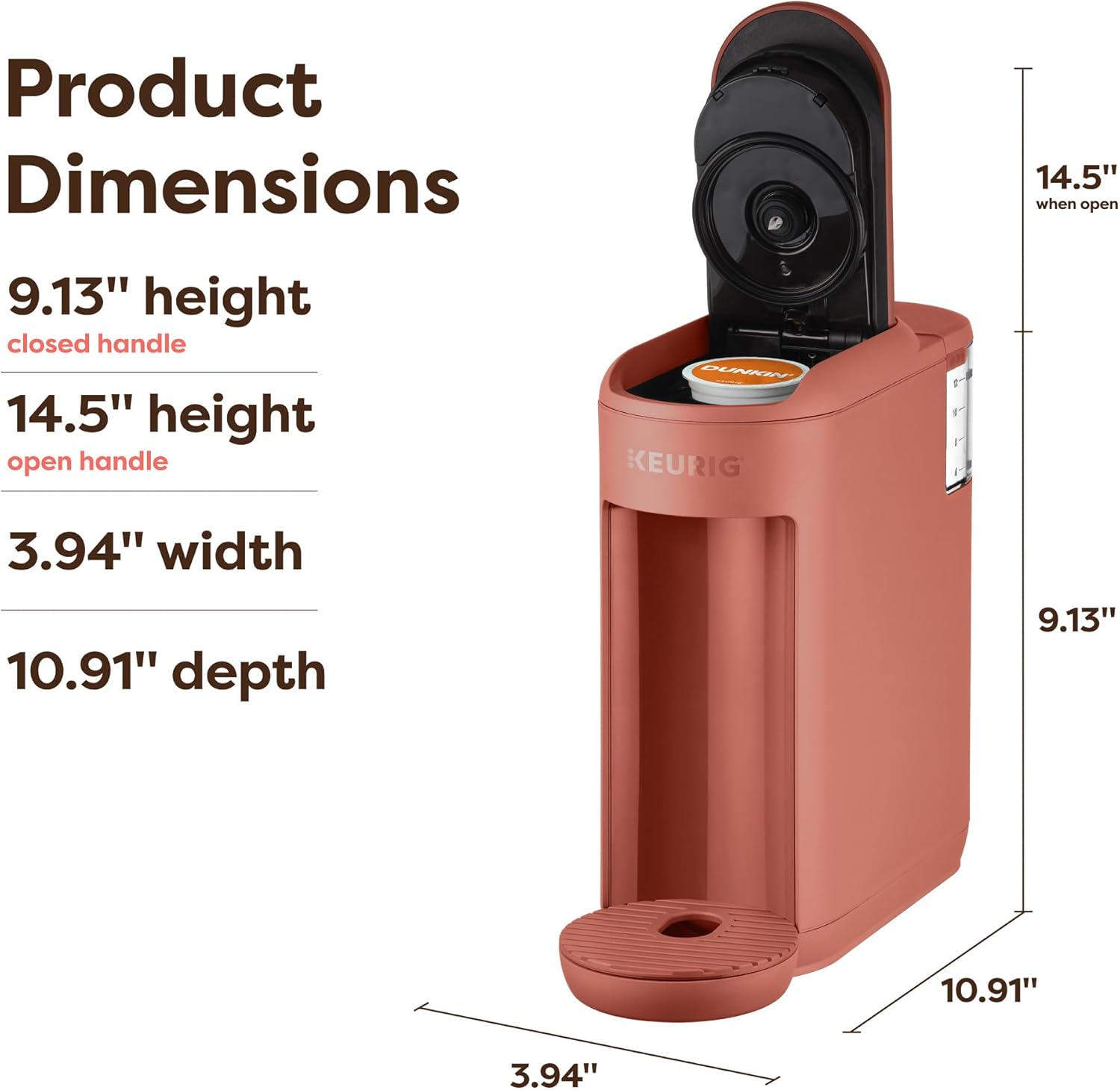 Keurig K-Mini Mate Single Serve K-Cup Pod Coffee Maker, Brews Up to 12 oz Cup, Compact Portable Coffee Machine for Small Spaces, Great for Dorms & Offices, Red Rocks - Image 7