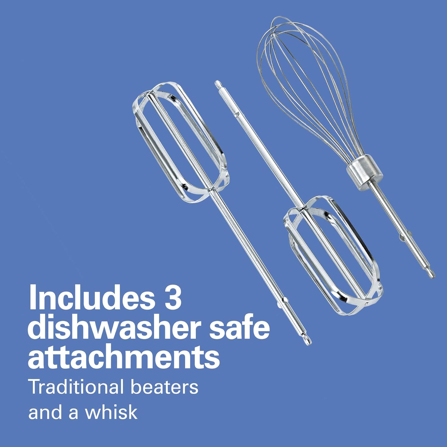 Hamilton Beach Power Deluxe 6-Speed Electric Hand Mixer with Snap-On Storage Case, QuickBurst, Beaters, Whisk, Powerful 250 Watt Motor, Bowl Rest, Black (62692) - Image 3