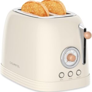 CROWNFUL 2-Slice Toaster, Extra Wid...