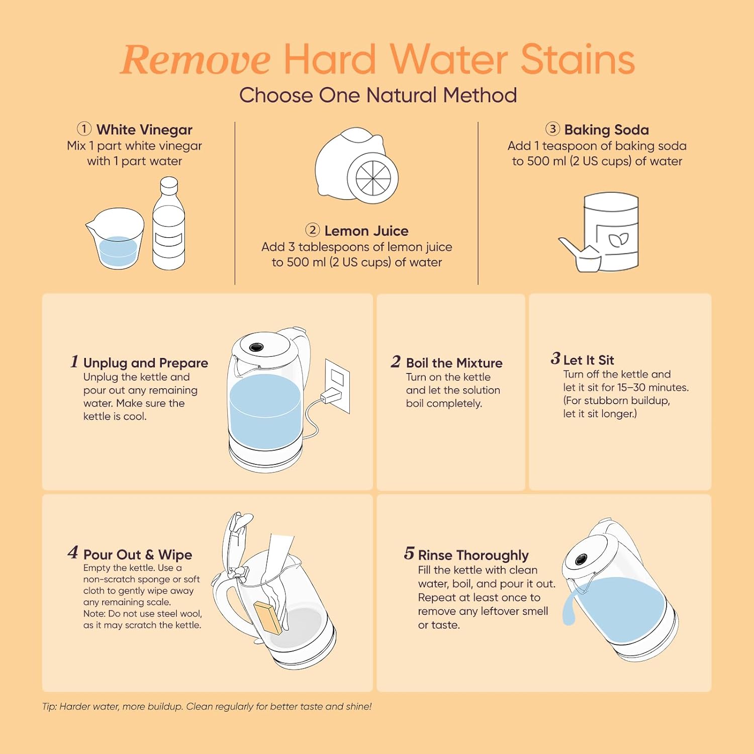 Cosori Electric Kettle, No Plastic Contact With Water, Wide Mouth For Easy Cleaning, Auto Shut Off, 1.7L Tea Kettle & Hot Water Boiler, Water Heater & Teapot, Borosilicate Glass, Black, 1500W - Image 8