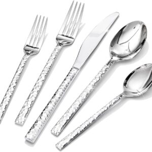 KINGSTONE 20 Piece Hammered Silverw...