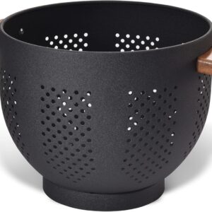 Metal Colander with Wood Handle and...