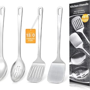 4 Pcs Cooking Utensils Set, Stainle...