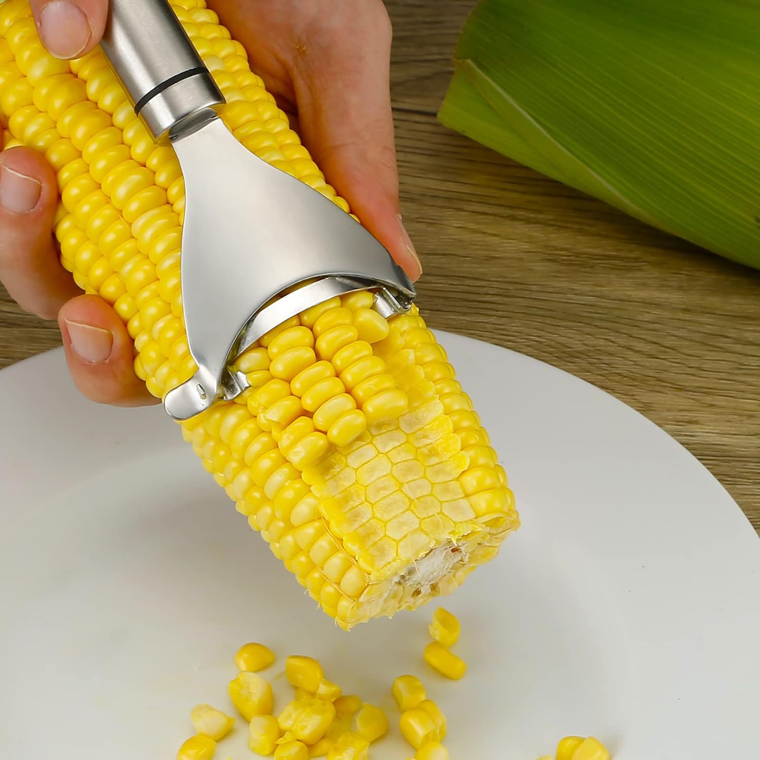 Corn Peeler Stainless Stee Corn Cob Stripper Tool Corn Thresher from the Cob, Removes Corn Kernels From Corn Cobs In Seconds, Kitchen Gadget - Image 2