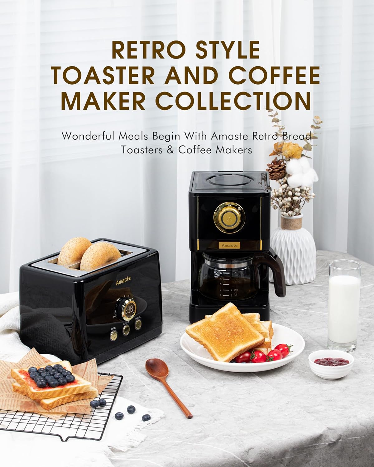2 Slice Toaster, Retro Bread Toaster with LED Display, Extra Wide Slots Toasters with 6 Bread Shade Settings, Bagel, Cancel, Defrost Function, Stainless Steel with High Lift Lever, Removal Crumb Tray - Image 5