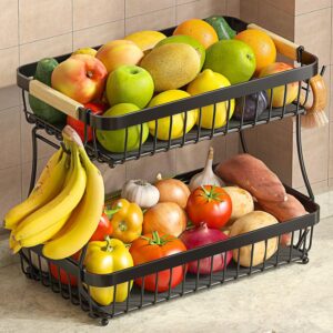 2 Tier Large Fruit Basket for Kitch...