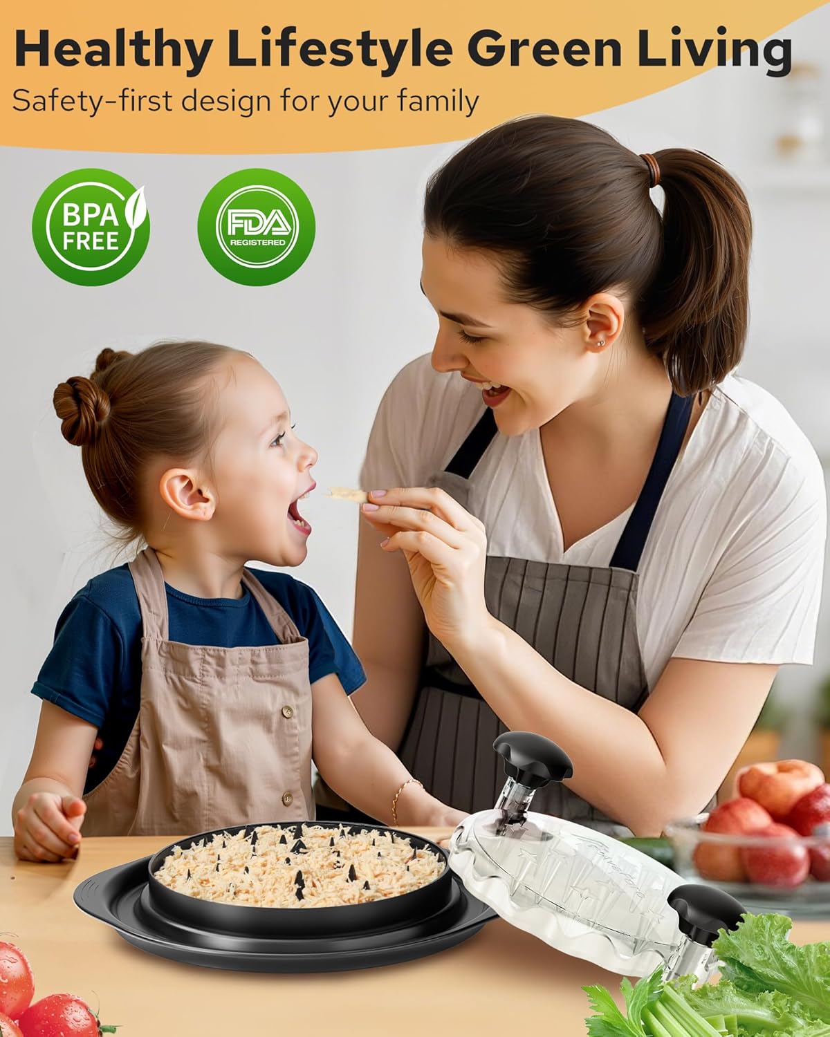 Large Chicken Shredder, Heavy Duty Highly Durable Chicken Shredder Tool Twist, Meat Shredder Machine, BPA Free, Strong Anti-Slip, Dishwasher Safe, Suitable for Pork Beef Chicken - Image 2