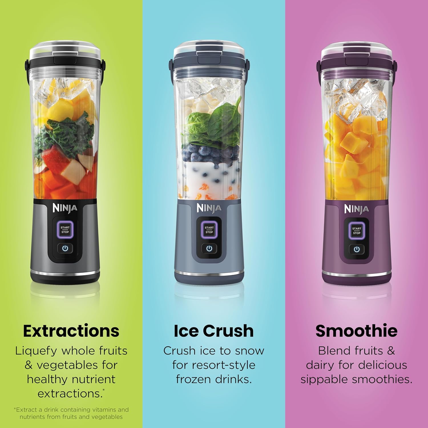 Ninja BC151EM Blast Portable Blender, Cordless, 18oz. Vessel, Personal Blender-for Shakes & Smoothies, BPA Free, Leakproof-Lid & Sip Spout, USB-C Rechargeable, Dishwasher Safe Parts, Forest Green - Image 9