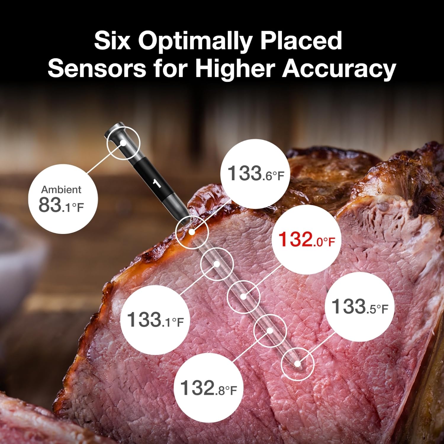 ThermoMaven Smart Bluetooth Wireless Meat Thermometer: Standalone Base, WiFi Unlimited Range, 6 Sensors with NIST Certified Accuracy, 2 Probes for Kitchen, BBQ, Grill, Oven, Smoker, Rotisserie - Image 4