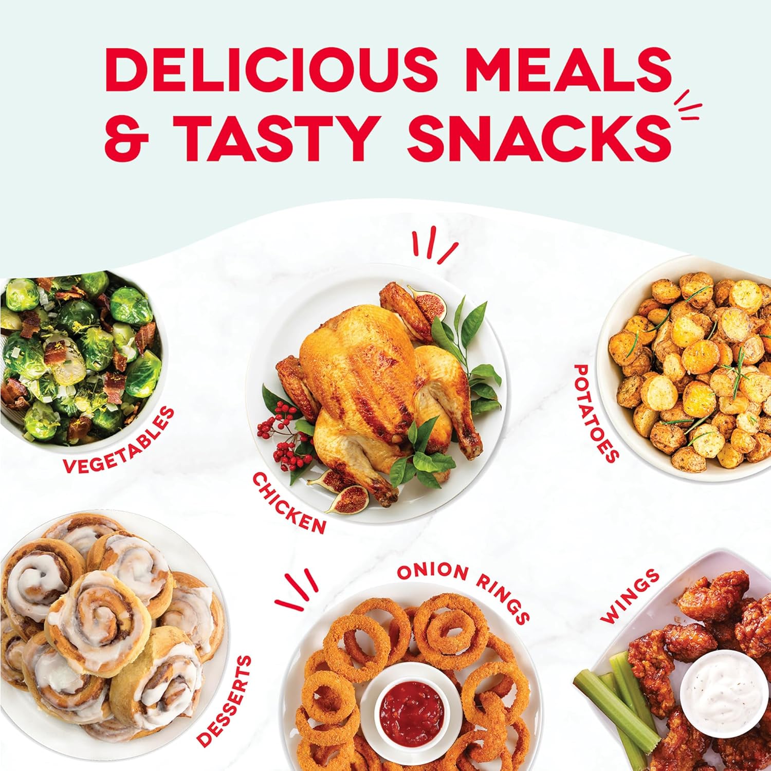 Dash Tasti-Crisp™ Air Fryer - AirCrisp® Technology - Compact Design with Adjustable Temperature Control - Nonstick Fry Basket & Auto Shut-Off Feature - 2.6 Quarts - Teal - Image 6