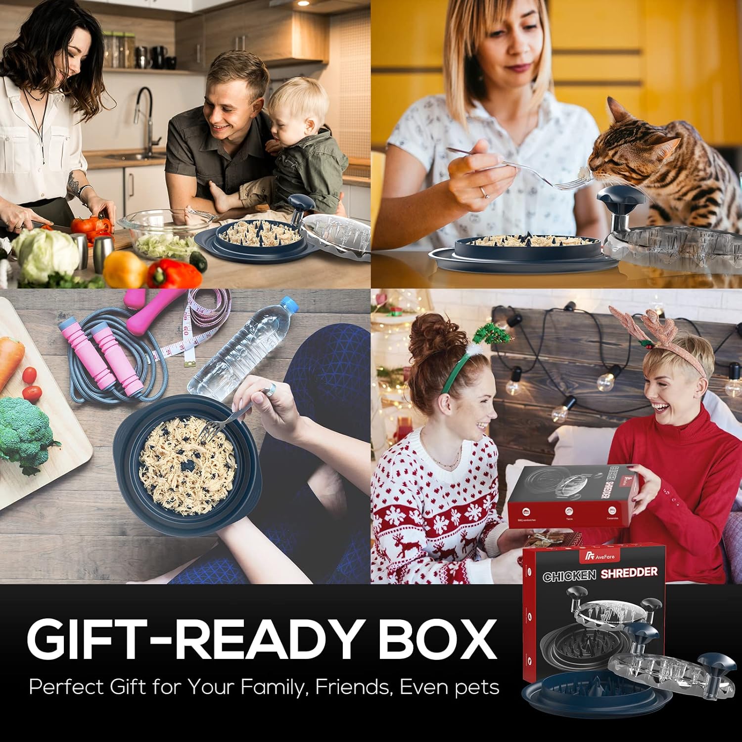 Pro Chicken Shredder, 10.8" Visible Chicken Breast Shredder Tool Twist, Large Meat Shredder Machine - Ergonomic Handle, Dishwasher Safe, Anti-Slip, Cleaning Brush, Heat Resistant, BPA Free - Image 7