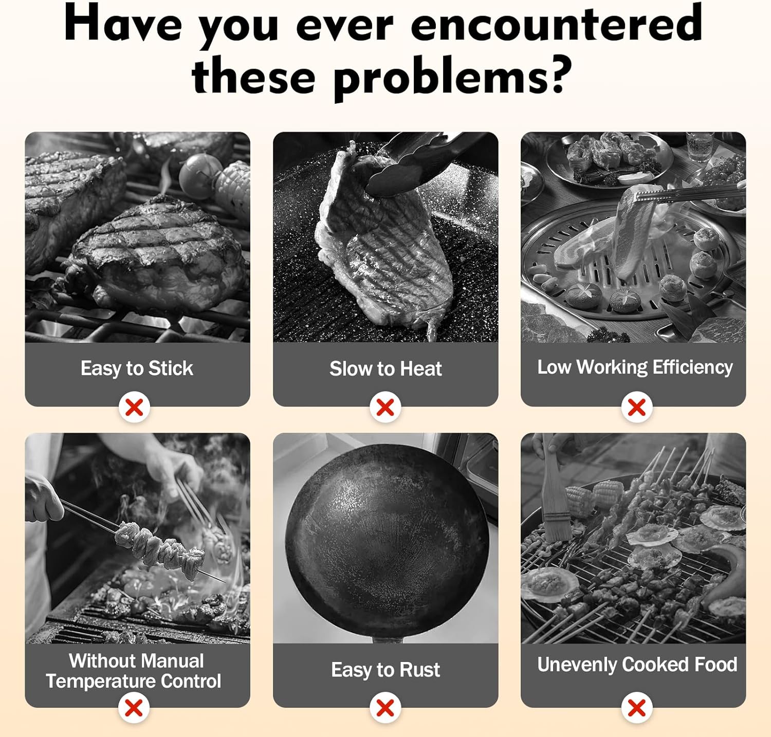 22" Commercial Electric Griddle, 110V 1600W Electric Stove Countertop Flat Top Grill Non-Stick Stainless Steel Teppanyaki Grill with Plug, Adjustable Temperature Control 122°F-572°F - Image 2