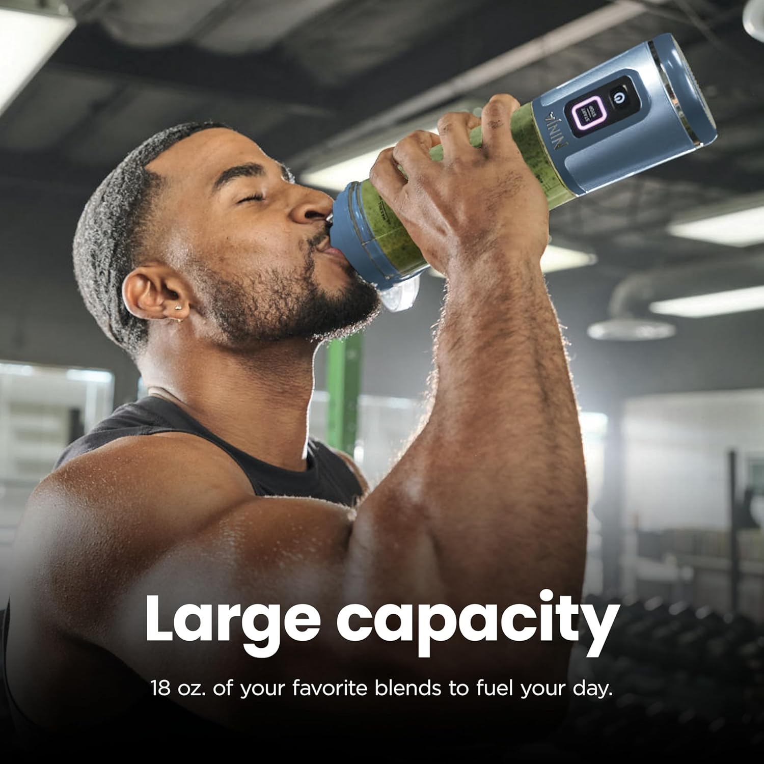 Ninja BC151EM Blast Portable Blender, Cordless, 18oz. Vessel, Personal Blender-for Shakes & Smoothies, BPA Free, Leakproof-Lid & Sip Spout, USB-C Rechargeable, Dishwasher Safe Parts, Forest Green - Image 2