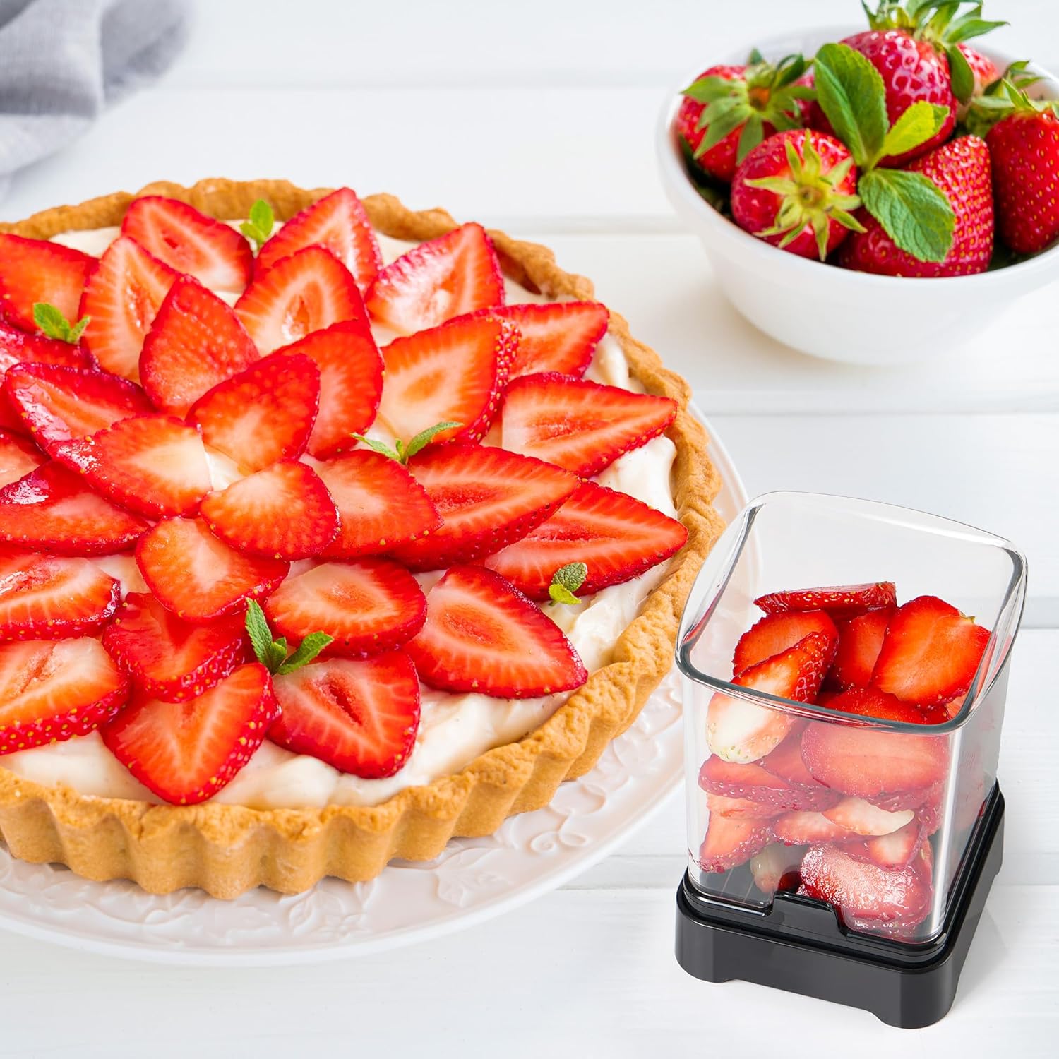 Fruit Slicer Cup for Strawberry, Banana, Hard-Boiled Egg - Detachable Cutter with Push Plate - Rapid & Safe Slicing Kitchen Gadget for Quick Meal Prep (Black) - Image 7