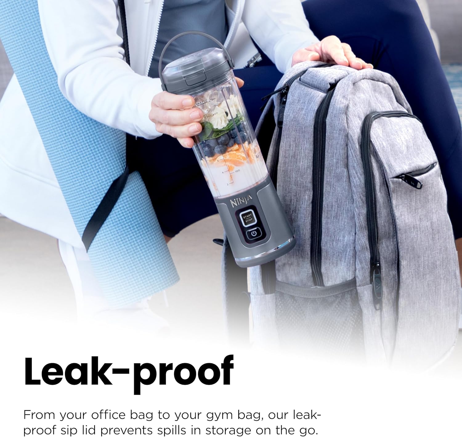 Ninja BC151EM Blast Portable Blender, Cordless, 18oz. Vessel, Personal Blender-for Shakes & Smoothies, BPA Free, Leakproof-Lid & Sip Spout, USB-C Rechargeable, Dishwasher Safe Parts, Forest Green - Image 6