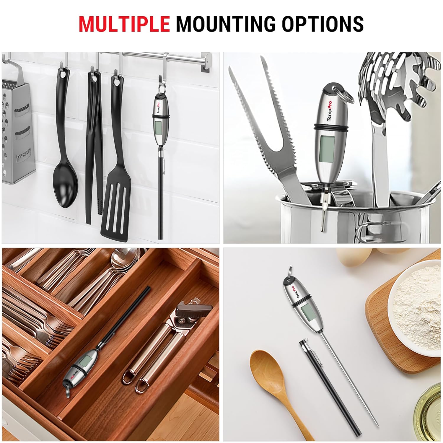 TempPro TP02S Digital Food Thermometer for Cooking Bread Baking Sourdough Liquids, Meat Thermometer Digital with Super Long Probe for Kitchen BBQ Yogurt Candy Making Accessory (Previously ThermoPro) - Image 6