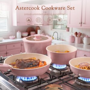 Astercook 21 Pcs Pots and Pans Non ...