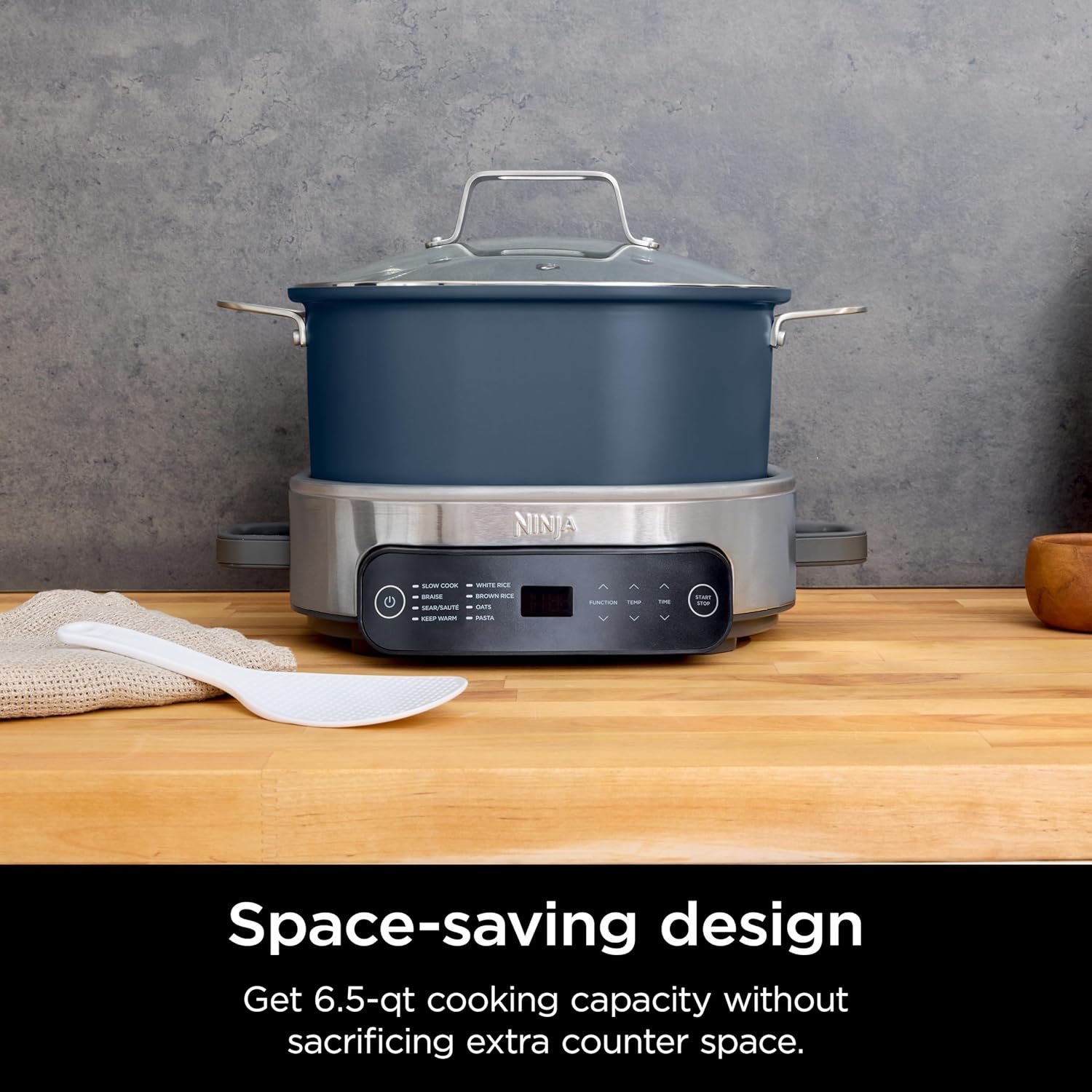 Ninja MC1101 Foodi Everyday Possible Cooker Pro, 8-in-1 Versatility, One-Pot Faster Cooking Replaces 10 Tools, Family-Sized Capacity with Adjustable Temp Control, 6.5 quarts, Midnight Blue - Image 9