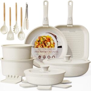 Astercook 23 Pcs Pots and Pans Non ...