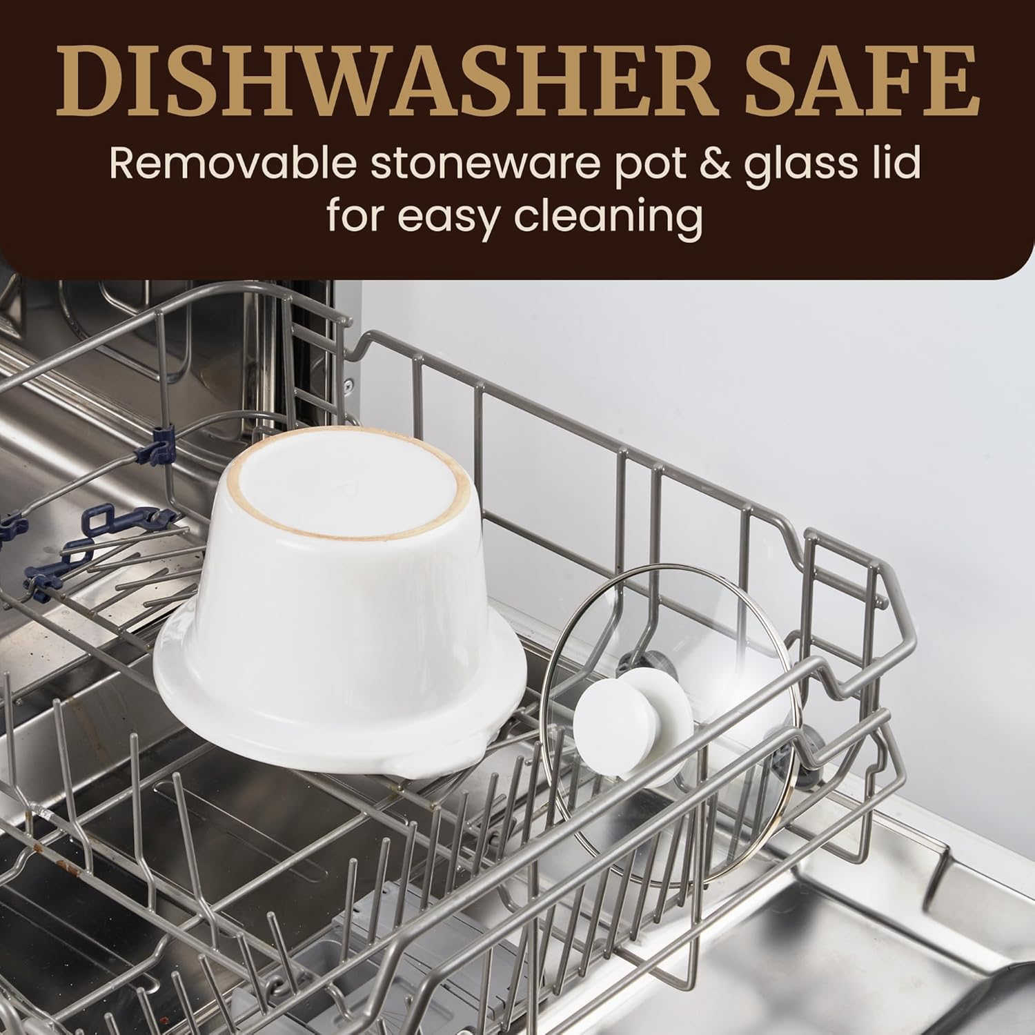 Elite Gourmet MST-250XW Electric Slow Cooker Ceramic Pot Adjustable Temp, Entrees, Sauces, Stews & Dips, Dishwasher Safe Glass Lid & Crock - Image 5