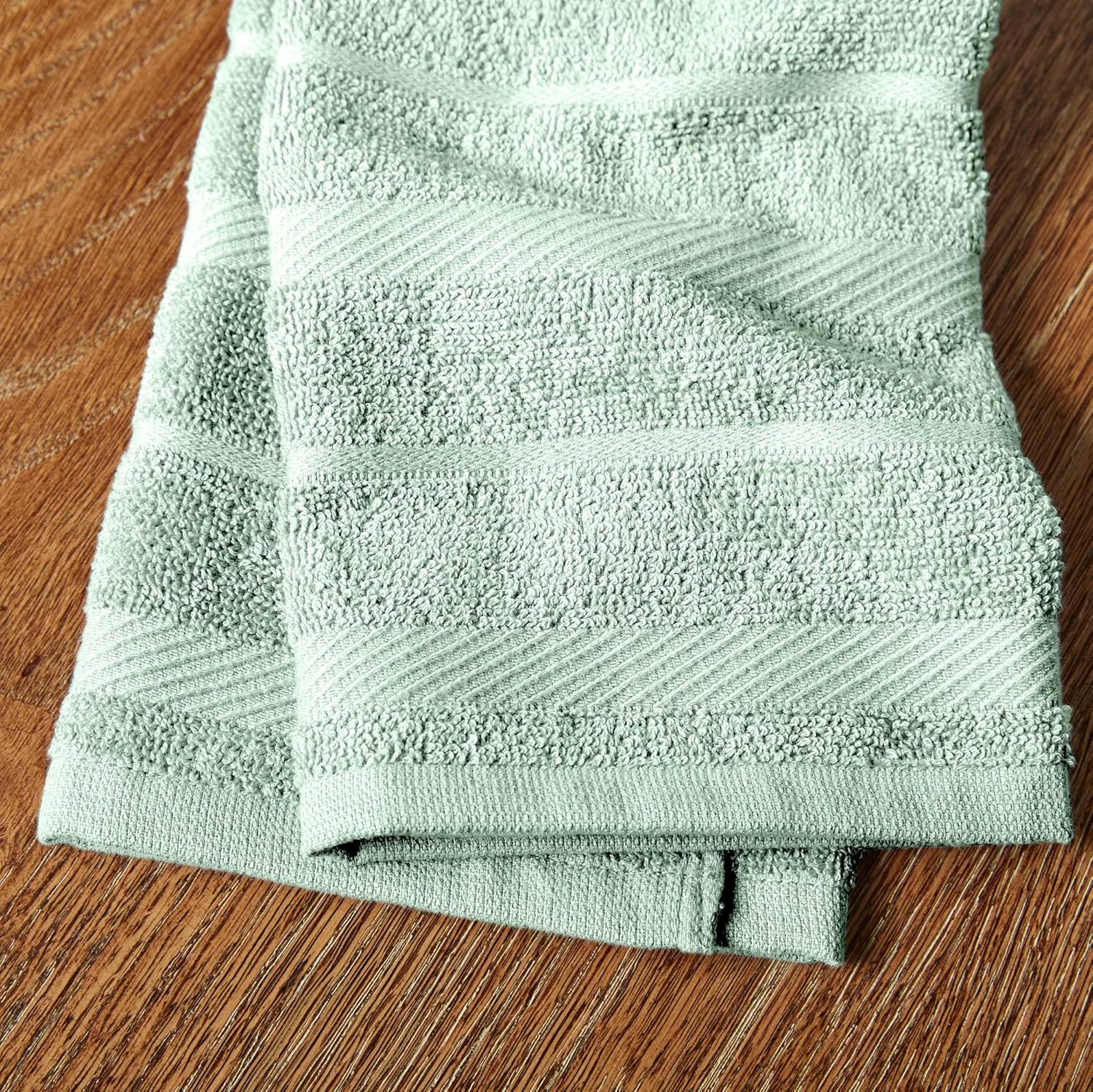KitchenAid Albany Kitchen Towel 4-Pack Set, Pistachio/White, 16"x26" - Image 4