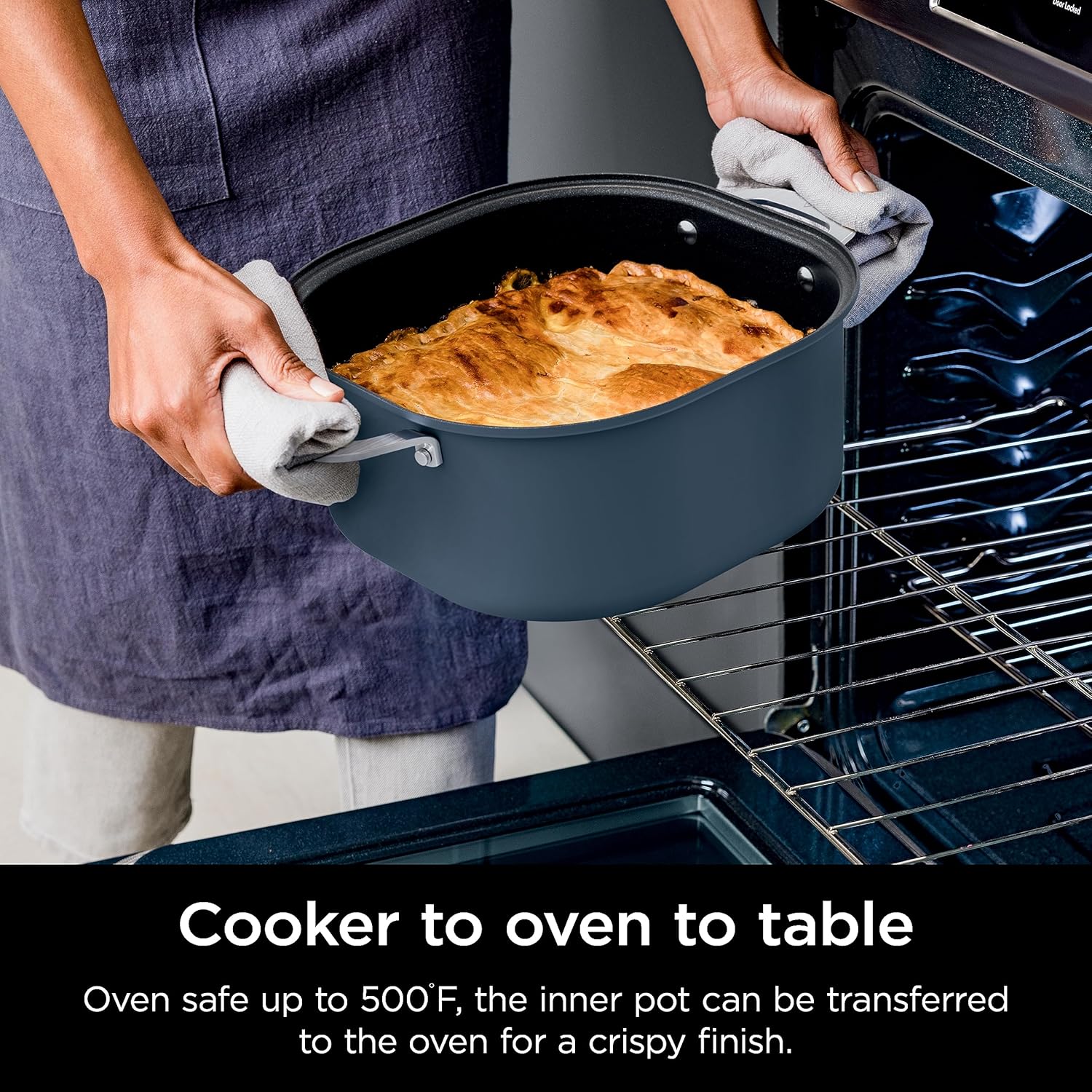 Ninja MC1101 Foodi Everyday Possible Cooker Pro, 8-in-1 Versatility, One-Pot Faster Cooking Replaces 10 Tools, Family-Sized Capacity with Adjustable Temp Control, 6.5 quarts, Midnight Blue - Image 8