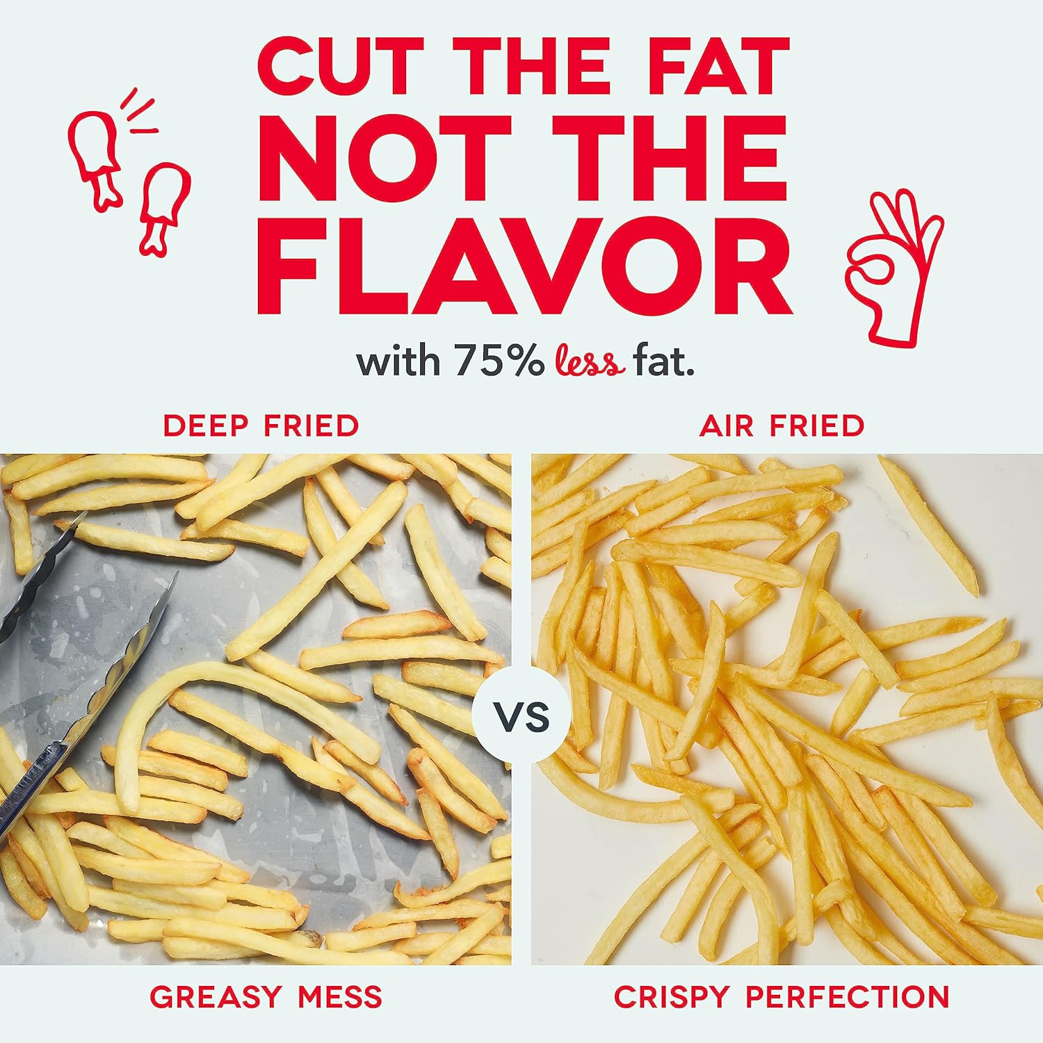 Dash Tasti-Crisp™ Air Fryer - AirCrisp® Technology - Compact Design with Adjustable Temperature Control - Nonstick Fry Basket & Auto Shut-Off Feature - 2.6 Quarts - Teal - Image 10