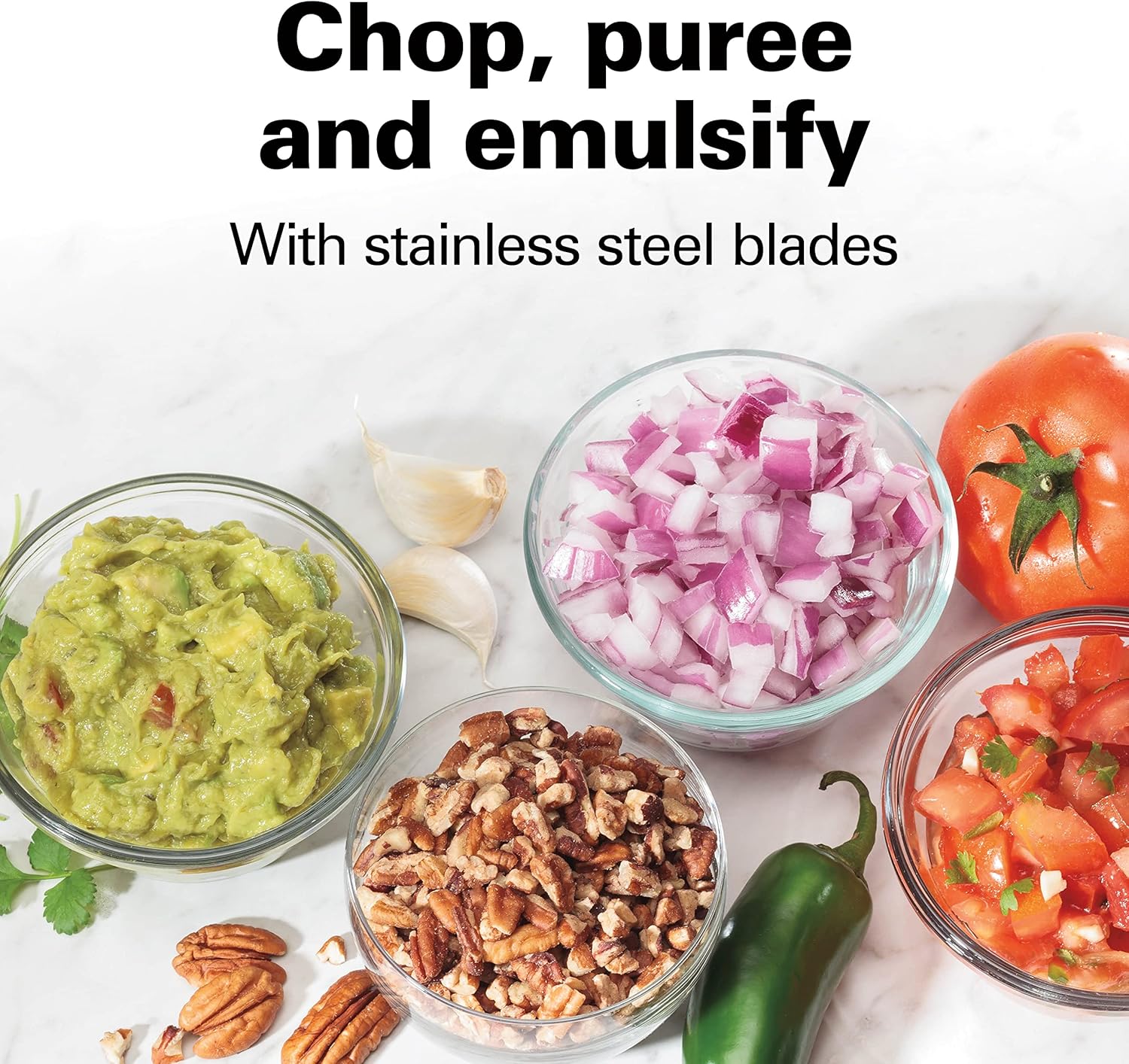 Hamilton Beach Electric Vegetable Chopper & Mini Food Processor, 3-Cup, 350 Watts, for Dicing, Mincing, and Puree, Black (72850) - Image 4