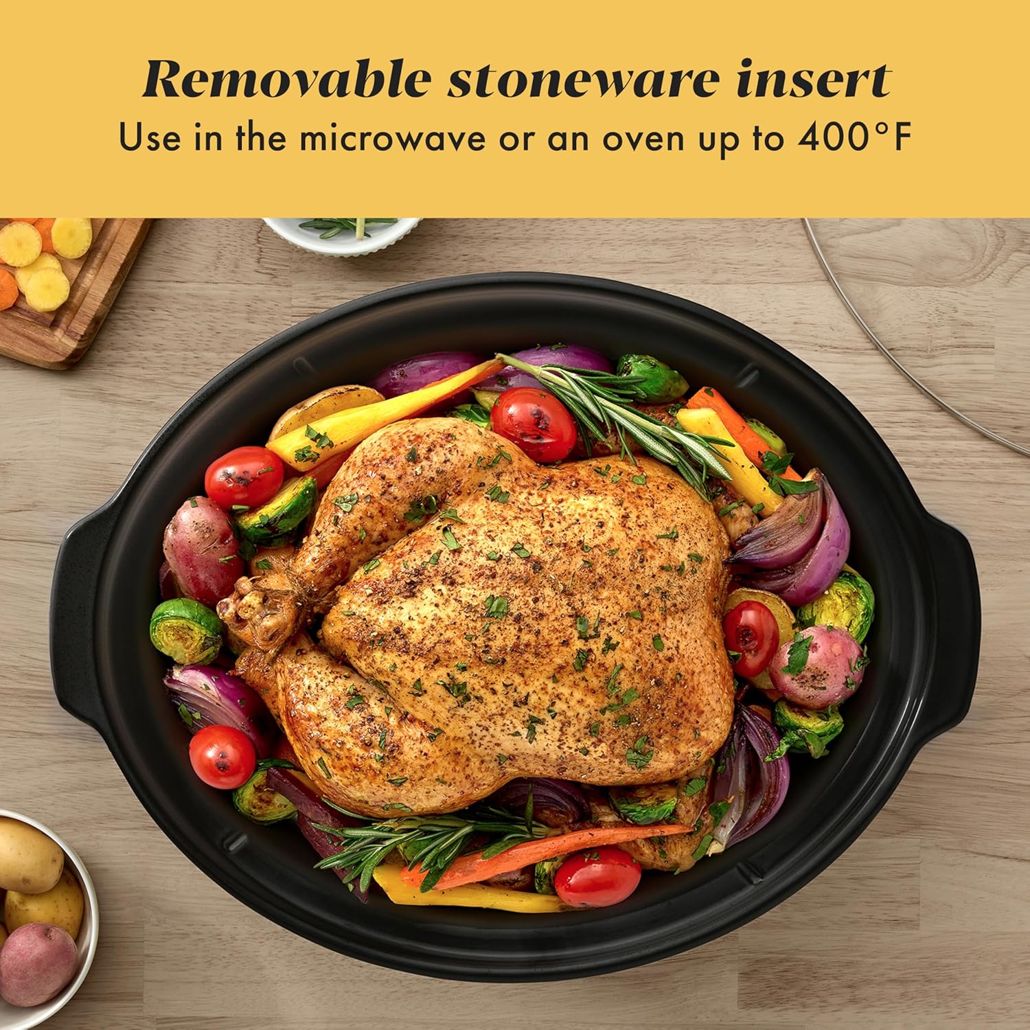 Crock-Pot 6 Quart Cook & Carry Programmable Slow Cooker with Digital Timer Stainless Steel (CPSCVC60LL-S) pack of 1 - Image 8