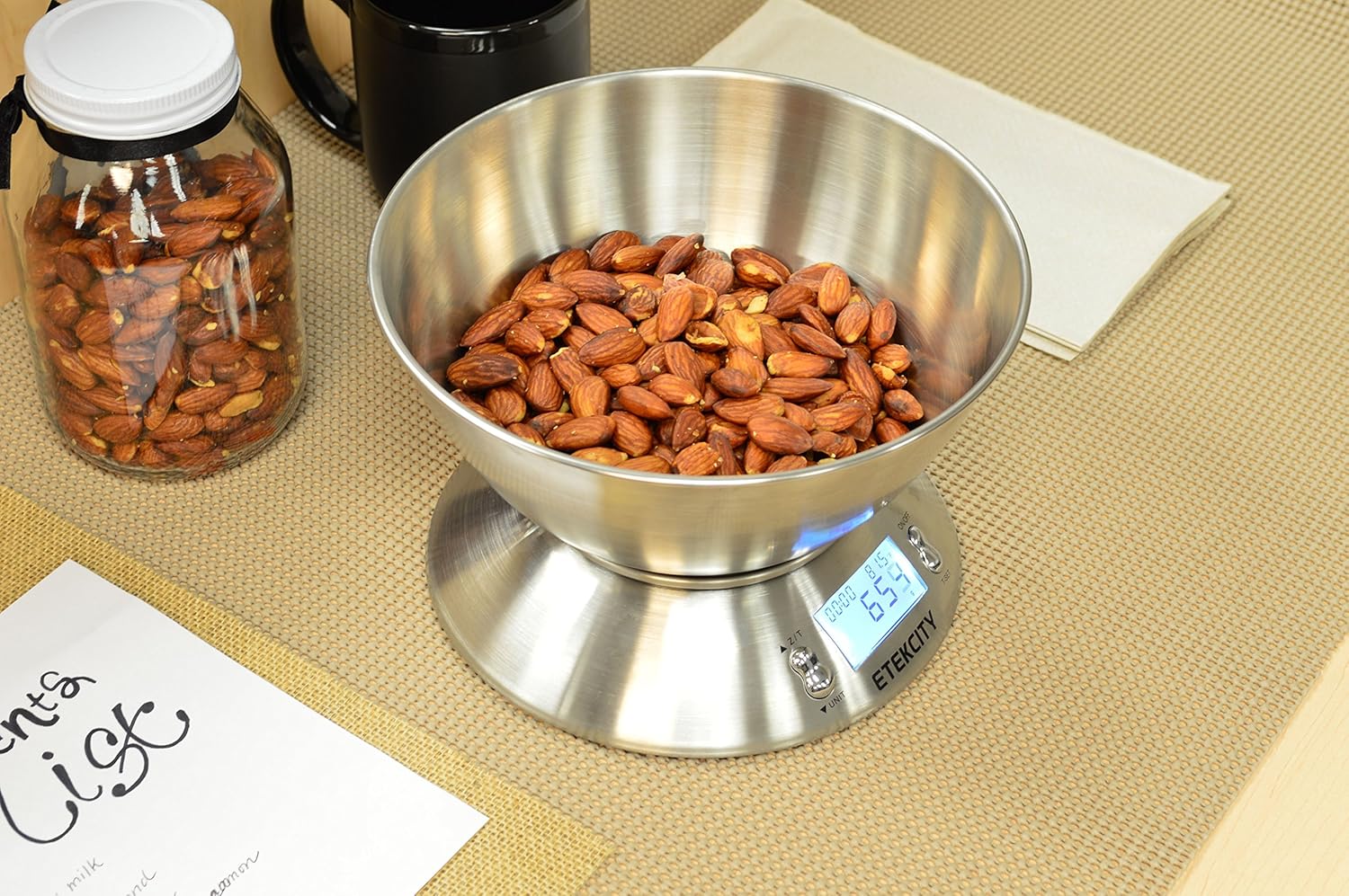 Etekcity Food Kitchen Scale with Bowl, Digital Weight Scale for Food Ounces and Grams, Cooking and Baking, Timer, and Temperature Sensor, 2.06 QT, Stainless Steel - Image 6